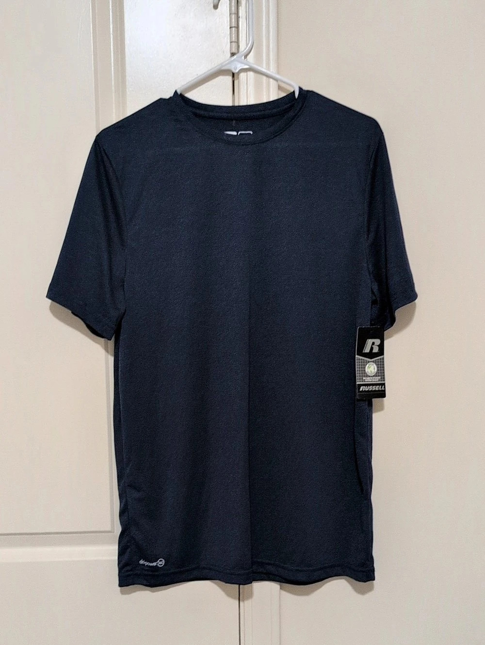 Russell Core Hybrid Tee Training Tee in Blue Size Medium NWT